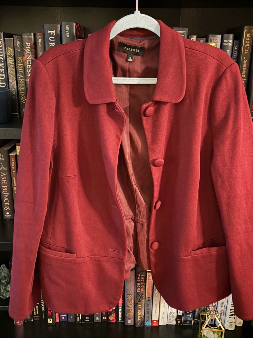 Talbots Women's Red Button-Front Work Jacket